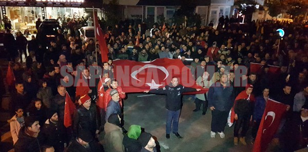 SAPANCA'DA ''TERÖRE LANET'' YÜRÜYÜŞÜ