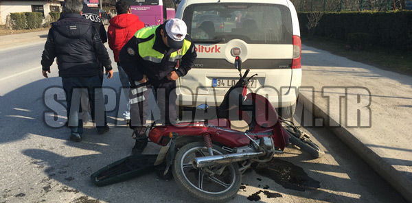 MOTOSİKLET KAZASI: 1 YARALI