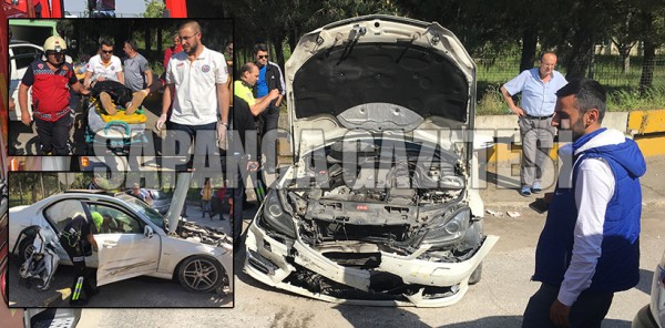 SAPANCA'DA TRAFİK KAZASI: 1 YARALI