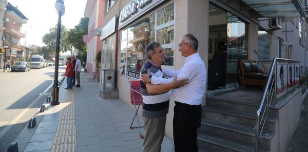 BAŞKAN YILMAZER'DEN ESNAF ZİYARETİ