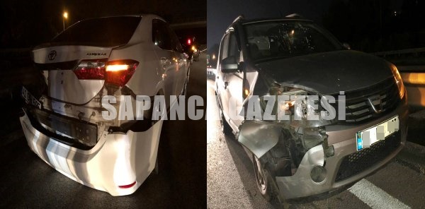 ZİNCİRLEME KAZADA 2 KİŞİ YARALANDI