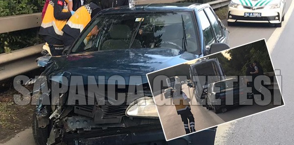 OTOMOBİL TIRA ÇARPTI: 1 YARALI