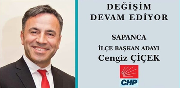 CHP İLÇE BAŞKANLIĞI İÇİN CENGİZ ÇİÇEK YENİDEN ADAY OLUYOR