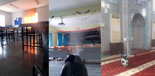CAMİ VE EĞİTİM KURUMLARINDA DEZENFEKTE ÇALIŞMASI