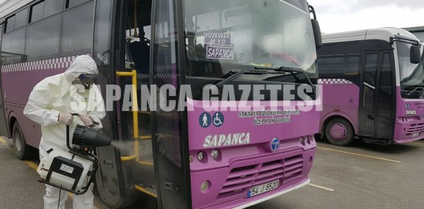 ÖZEL HALK OTOBÜSLERİ DEZENFEKTE EDİLDİ