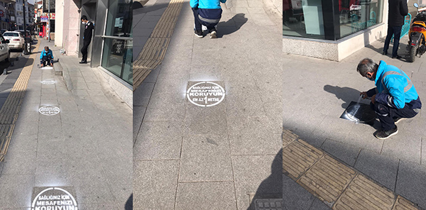 'SAĞLIĞINIZ İÇİN MESAFENİZİ KORUYUN'