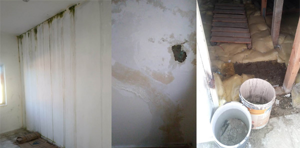 YAĞMUR YAĞDI TOKİ'DE ÇATILAR AKTI