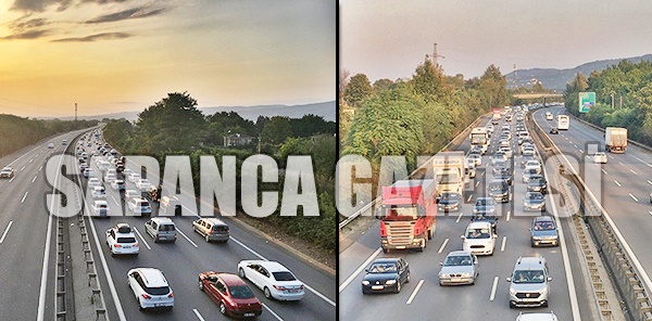 TEM'DE DÖNÜŞ TRAFİĞİ BAŞLADI