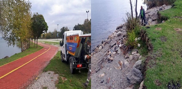 SAPANCA GÖLÜ VE ÇEVRESİNDE TEMİZLİK ÇALIŞMALARI DEVAM EDİYOR