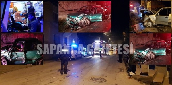 OTOMOBİLLER KAFA KAFAYA ÇARPIŞTI: 3 YARALI