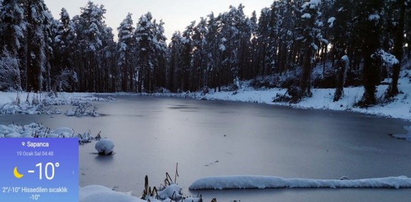 SAPANCA'DA TERMOMETRELER -10 İLA -15 DERECE