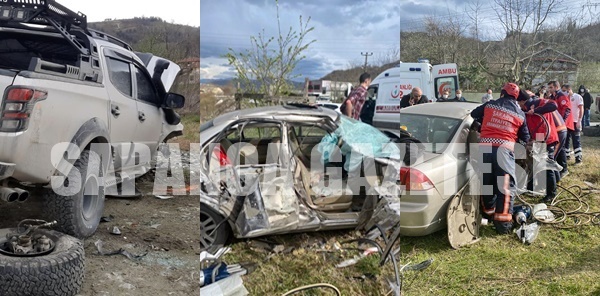 PİKAP İLE OTOMOBİL ÇARPIŞTI: 1 YARALI