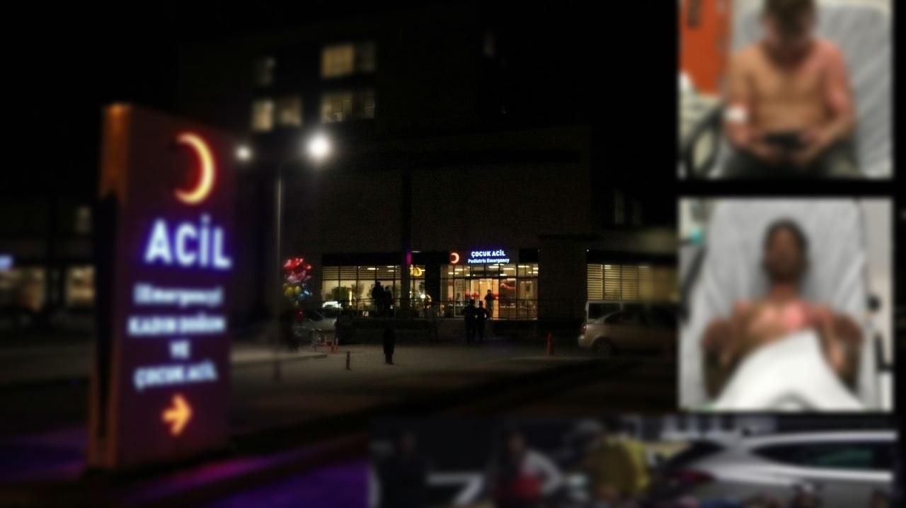 ATEŞE TİNER DÖKEN 2 ÇOCUK YANDI