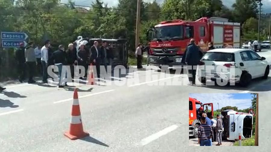 SAPANCA'DA TRAFİK KAZASI: 1 YARALI