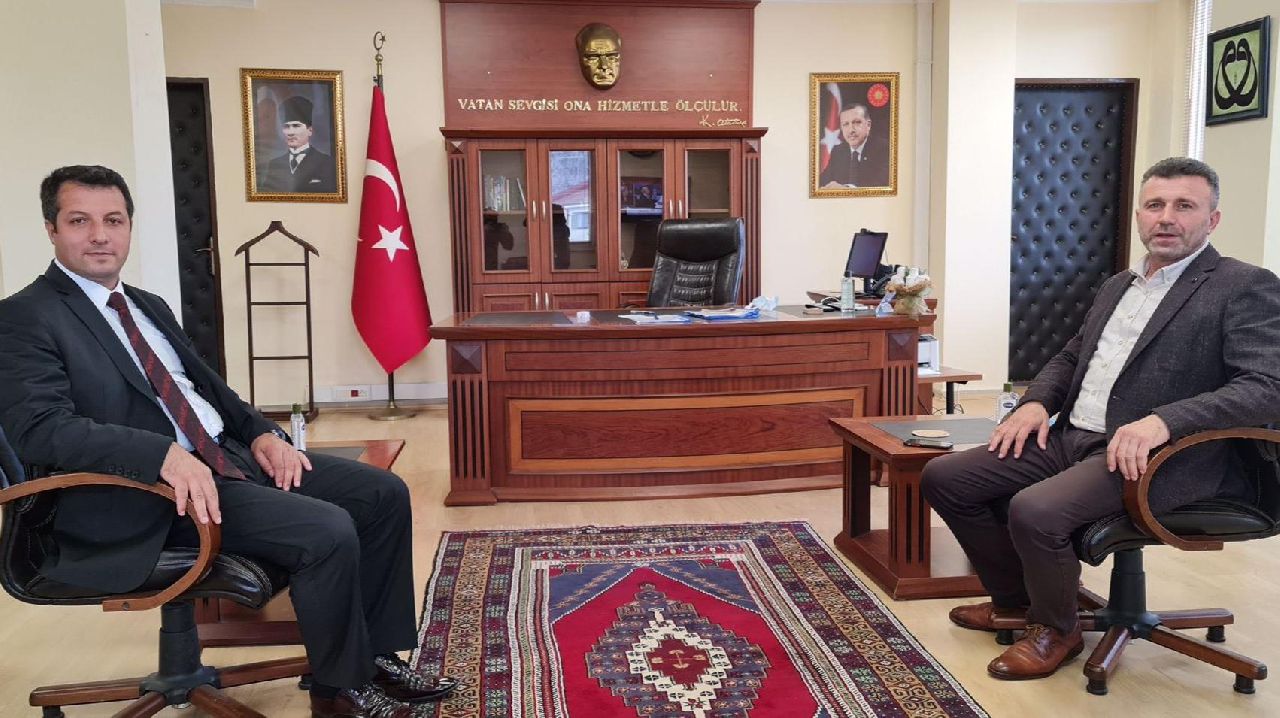 BAŞKAN ÖZEN'DEN, KAYMAKAM CANPOLAT'A ZİYARET