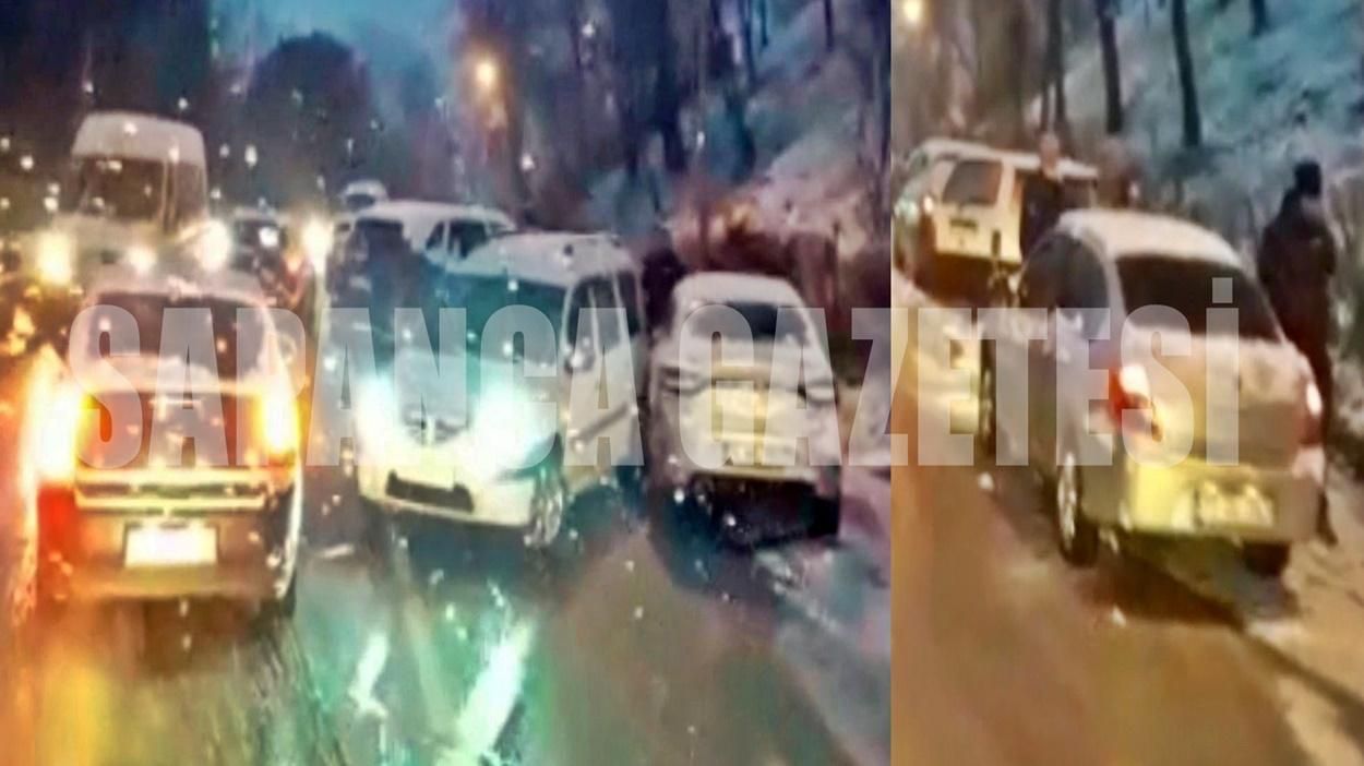 SAPANCA'DA ZİNCİRLEME TRAFİK KAZASI