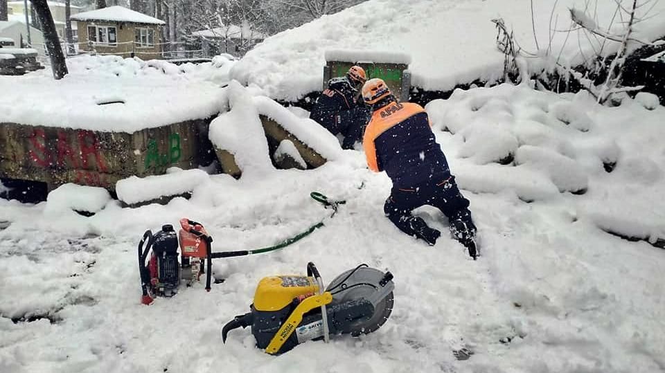 AFAD'DAN KAR ALTINDA TATBİKAT