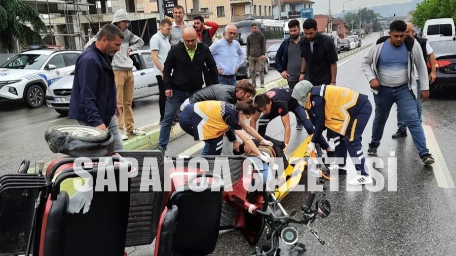SAPANCA'DA TRAFİK KAZASI: 1 AĞIR YARALI