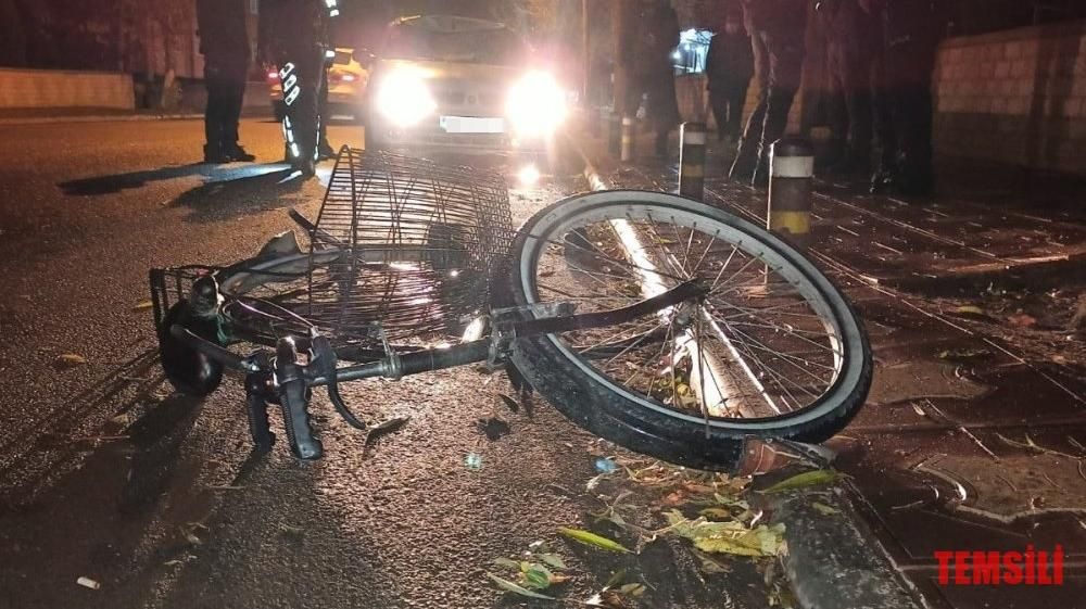 OTOMOBİLİN ÇARPTIĞI BİSİKLET SÜRÜCÜSÜ HAYATINI KAYBETTİ