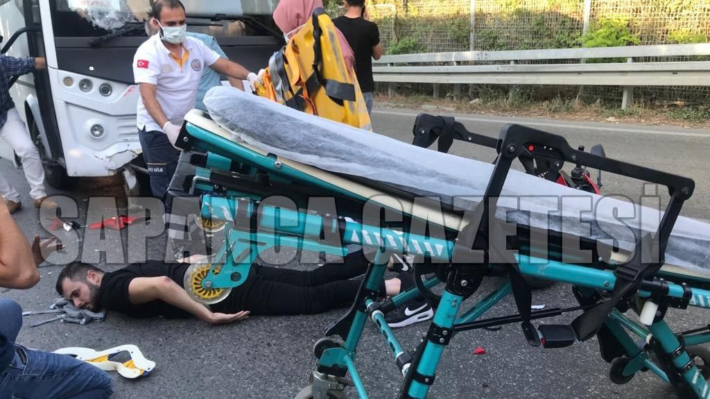 SAPANCA'DA TRAFİK KAZASI: 1 YARALI