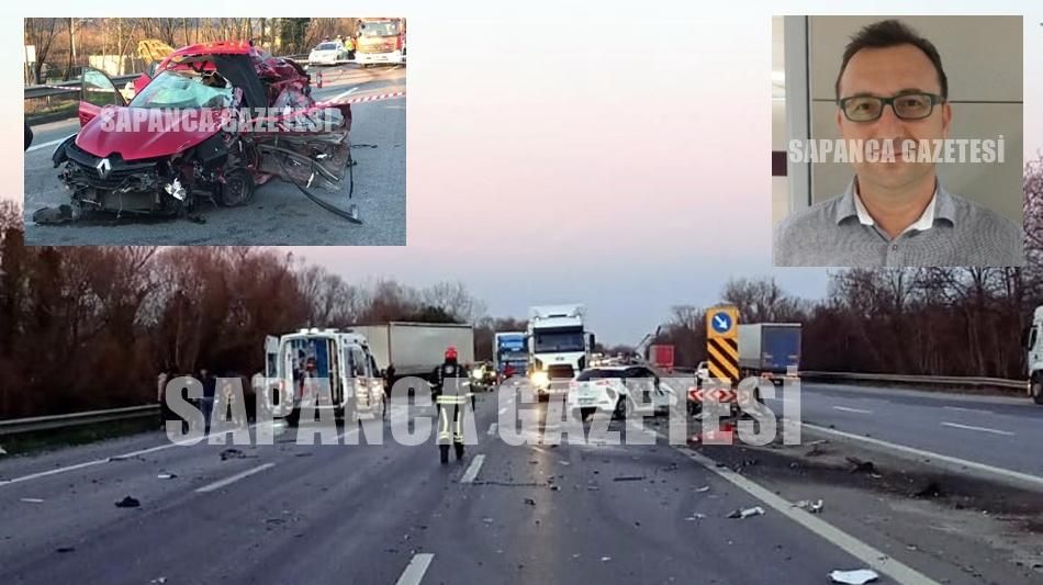 SAPANCA'DA  FECİ KAZA, TIR KARŞI ŞERİDE GEÇTİ: 1 ÖLÜ, 1 YARALI