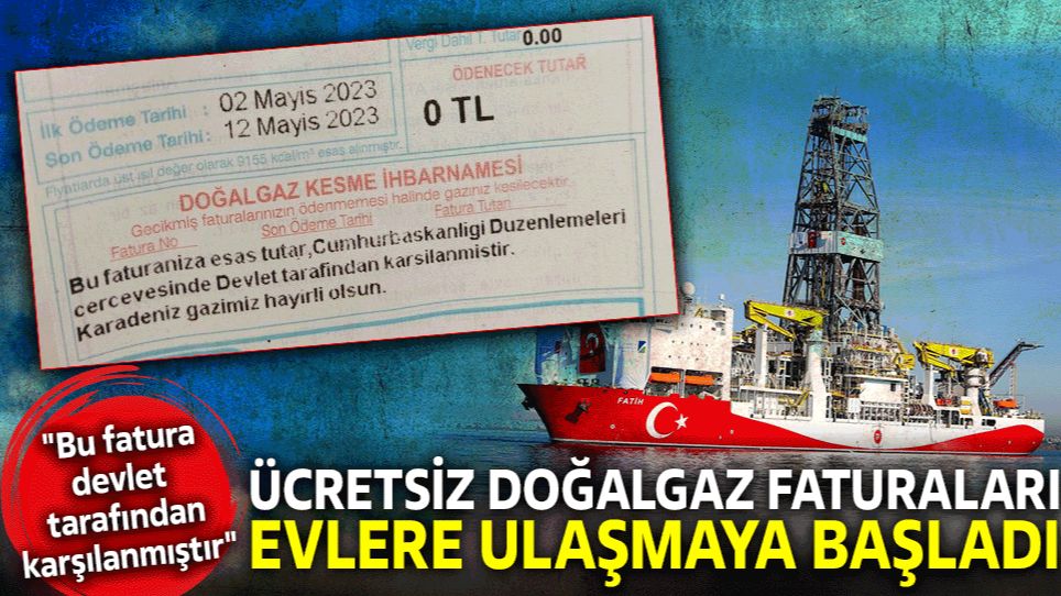 ''BU FATURA DEVLET TARAFINDAN KARŞILANMIŞTIR''