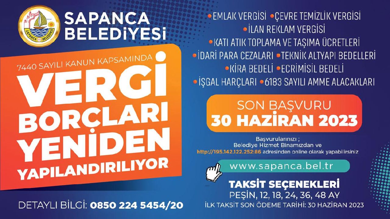 BELEDİYEYE VERGİ BORCU OLAN VATANDAŞLARA YAPILANDIRMA FIRSATI