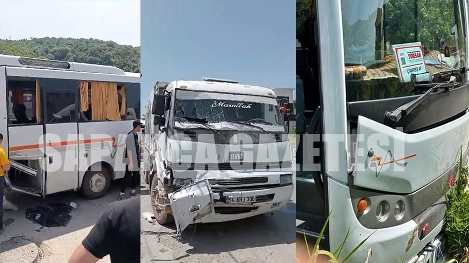 KAMYONLA ÇARPIŞAN TUR MİDİBÜSÜNDEKİ 7 TURİST YARALANDI