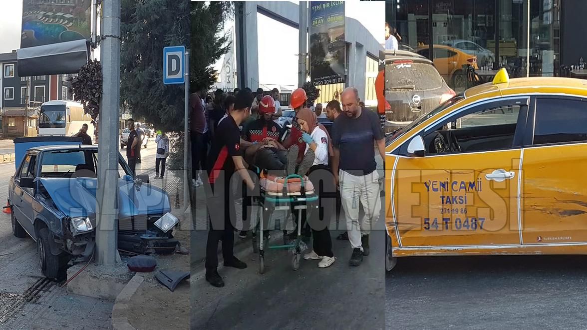 SAPANCA'DA TRAFİK KAZASI: 1 YARALI