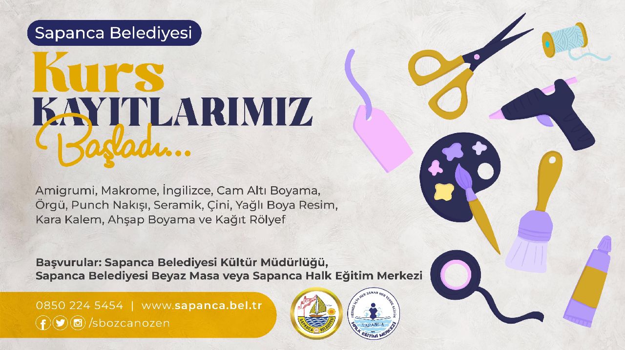 SAPANCA BELEDİYESİ KURSLARINA KAYITLAR BAŞLADI