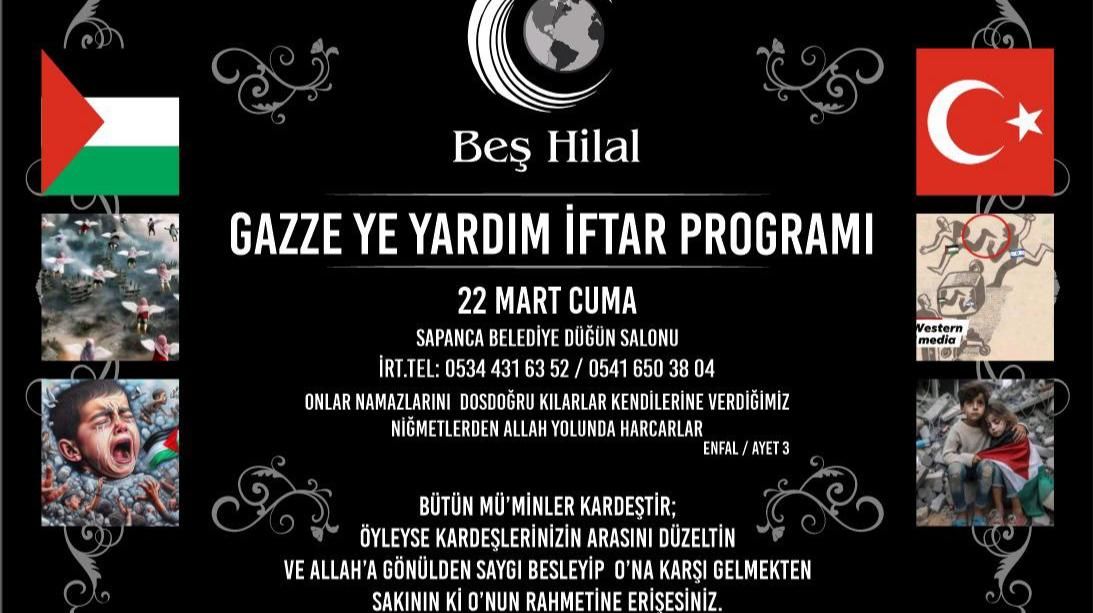 SAPANCA'DA GAZZE'YE YARDIM İFTARI