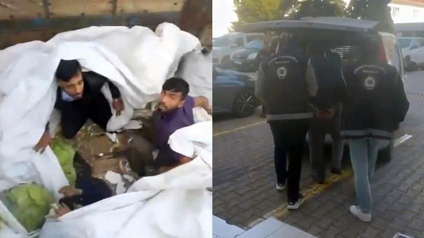 KAÇAK GÖÇMENLER BRANDANIN ALTINDA SOBELENDİ