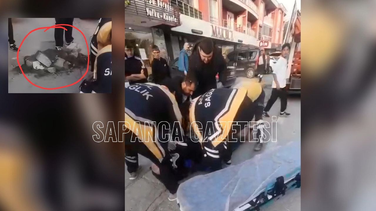 KALDIRIMDAKİ TAŞLARA TAKILIP DÜŞEREK YARALANDI