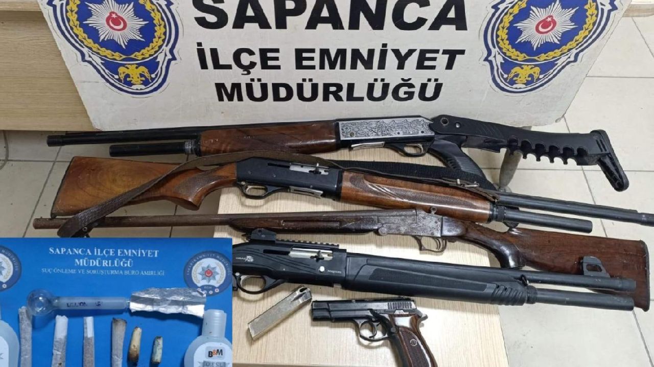 SAPANCA'DA UYUŞTURUCU VE SİLAH OPERASYONU: 2 GÖZALTI